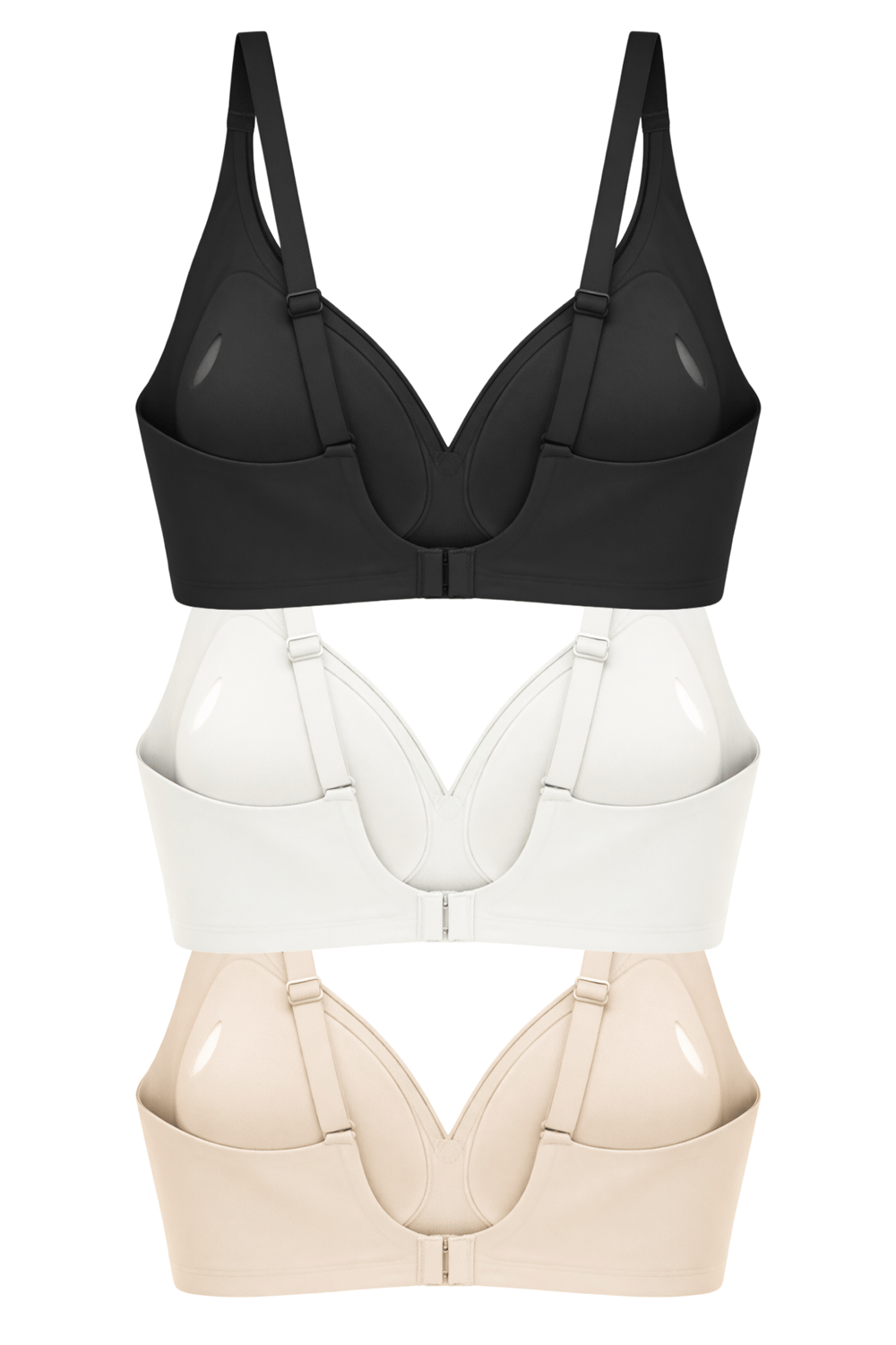 Seamless Bra - Slight | Lazer Kesim Dikişsiz Dilim Detaylı Balensiz Kadın Sütyen 3lü Paket