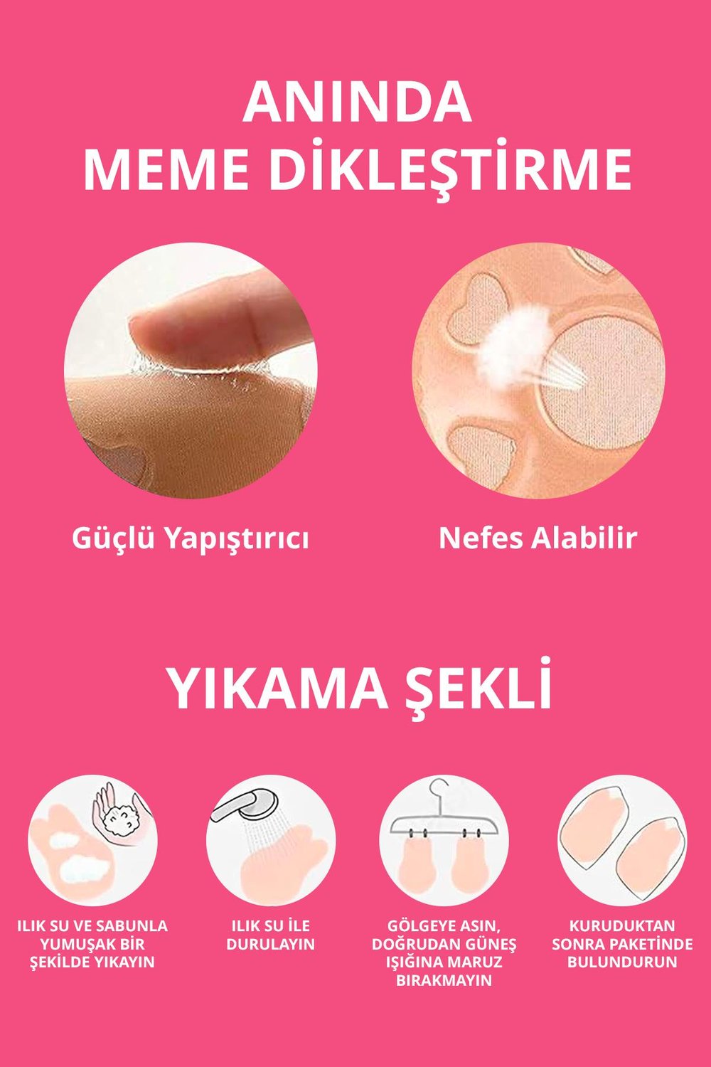 Ten Göğüs Ucu Kapatıcı, Gizleyici ve Göğüs Dikleştirici 