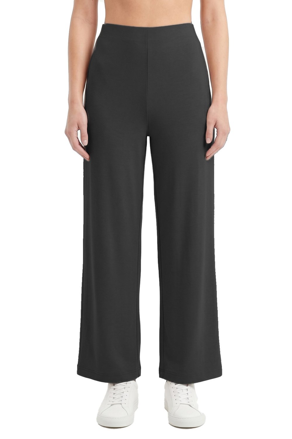 Premium - Sway Collection | Siyah Basic Yüksel Bel Modal Bol Paça Kadın Pantolon