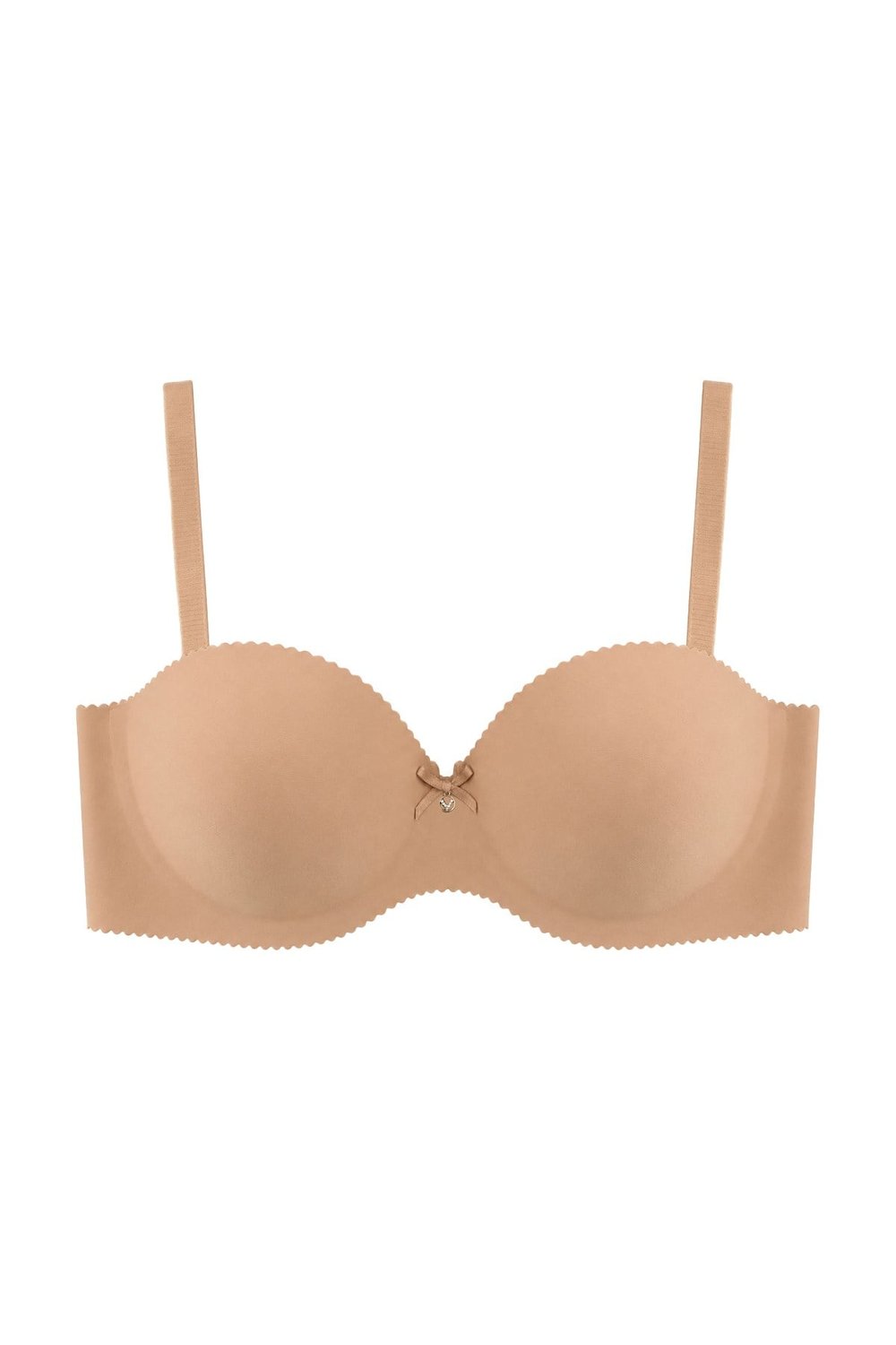 Seamless Bra - Serina | Ten Balenli Lazer Kesim Yarım Dolgulu Push Up Straplez Kadın Sütyen