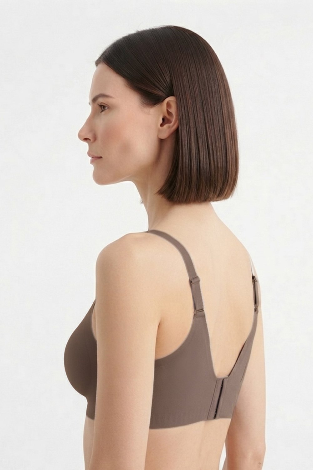 Seamless Bra - Solena | Kahverengi Lazer Kesim Dikişsiz Balensiz Toparlayıcı Kadın Sütyen