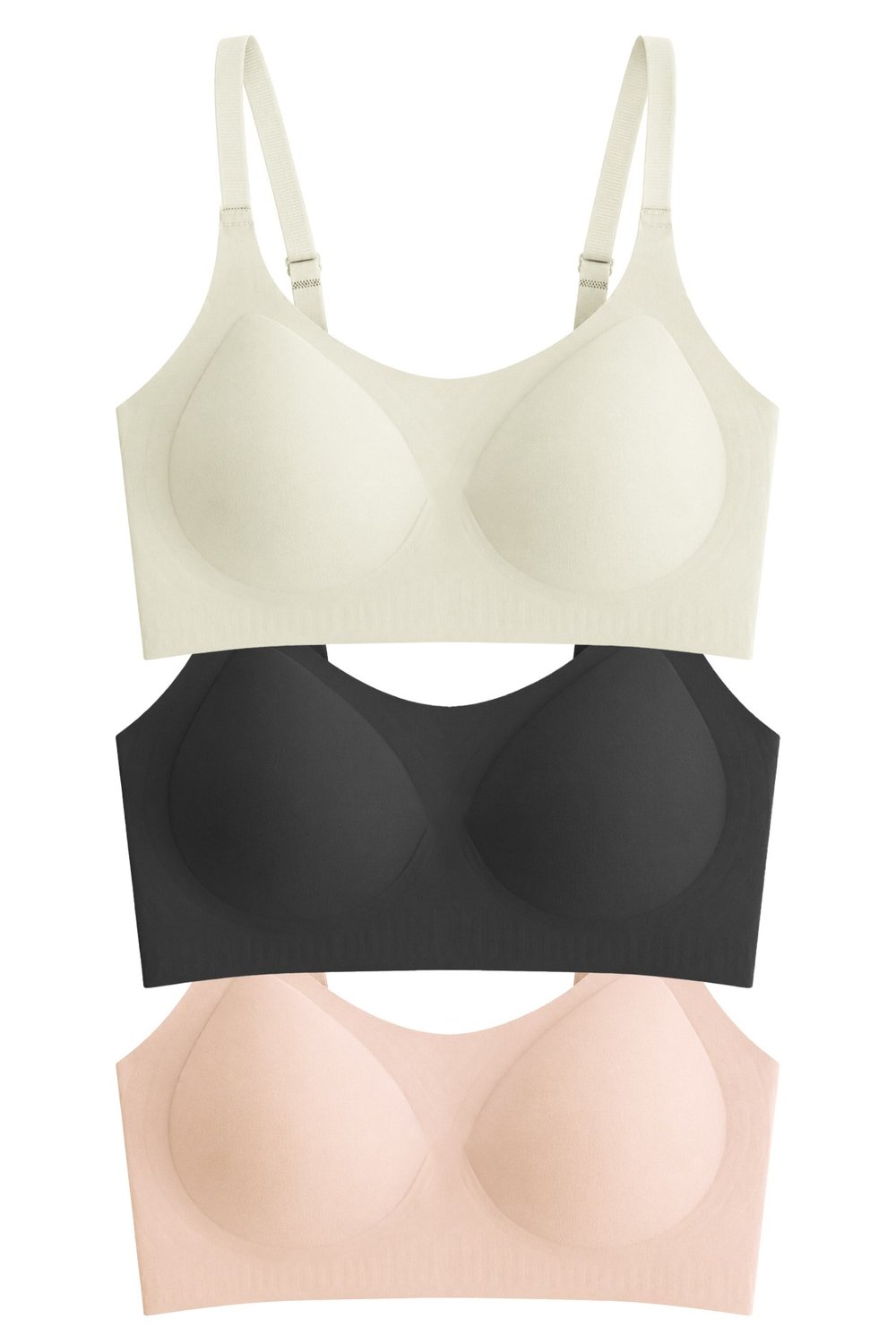 Seamless Bra - Solena | Lazer Kesim Dikişsiz Balensiz Toparlayıcı Kadın Sütyen 3lü Paket-2