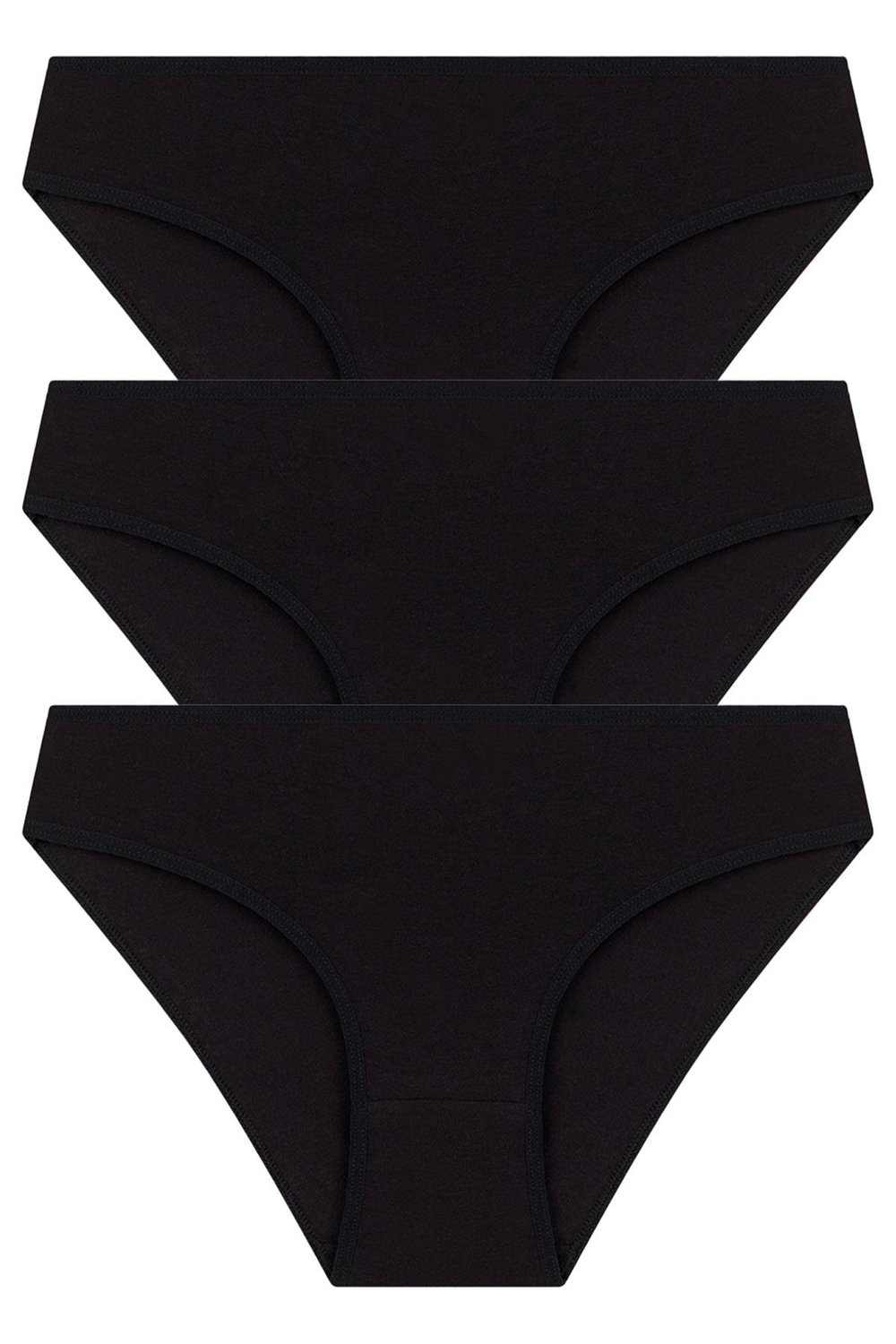 Basic Pamuklu Kadın Bikini Külot 3lü Paket - 7