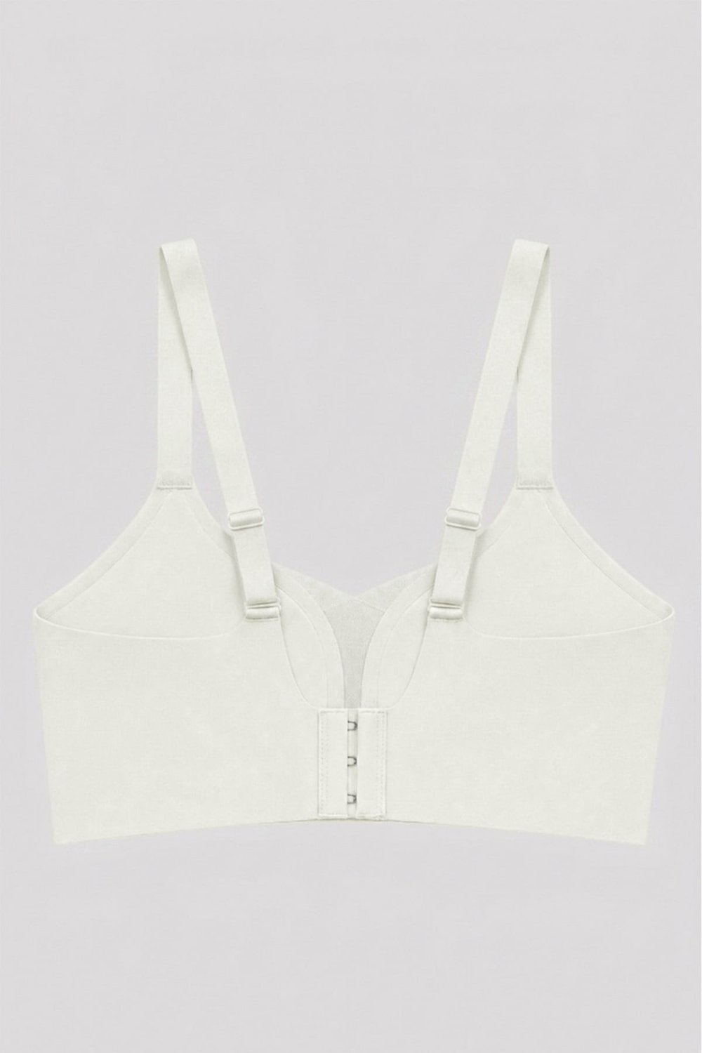 Seamless Bra - Nuvia |Krem Lazer Kesim Klipsli Önden Açılabilir Rib Dokulu Dikişsiz Emzirme Sütyeni