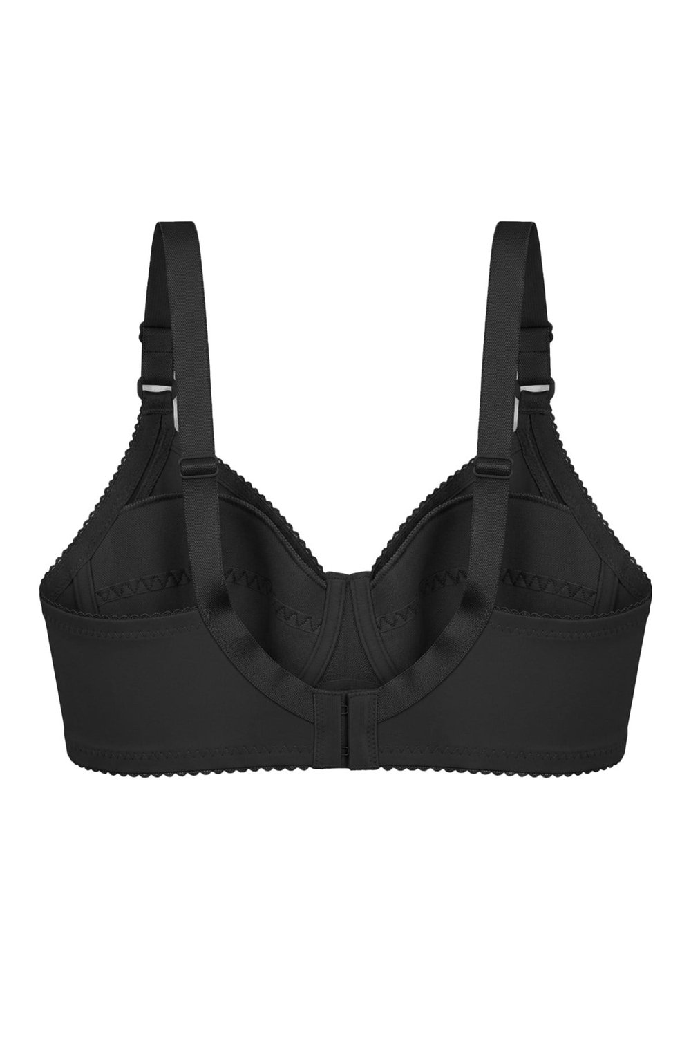 Bra - Novia | Siyah Büyük Beden Micro Balenli Minimizer Ayarlanabilir Askılı Kadın Sütyen