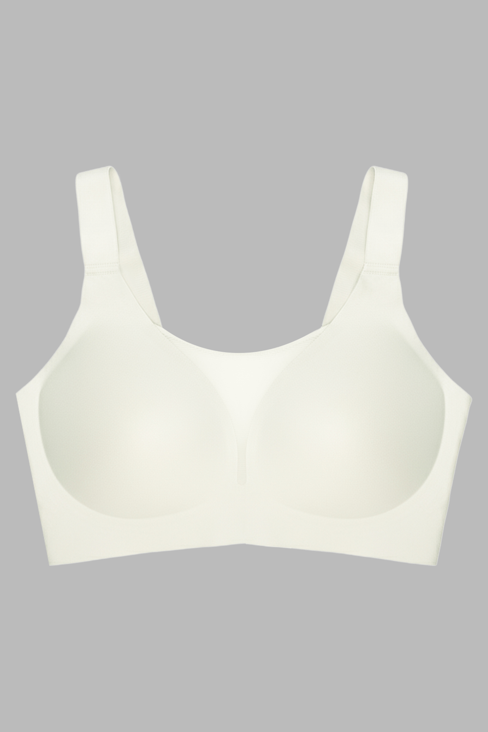 Seamless Bra - Forme | Krem Lazer Kesim Dikişsiz Toparlayıcı Büyük Tüllü Beden Kadın Sütyen