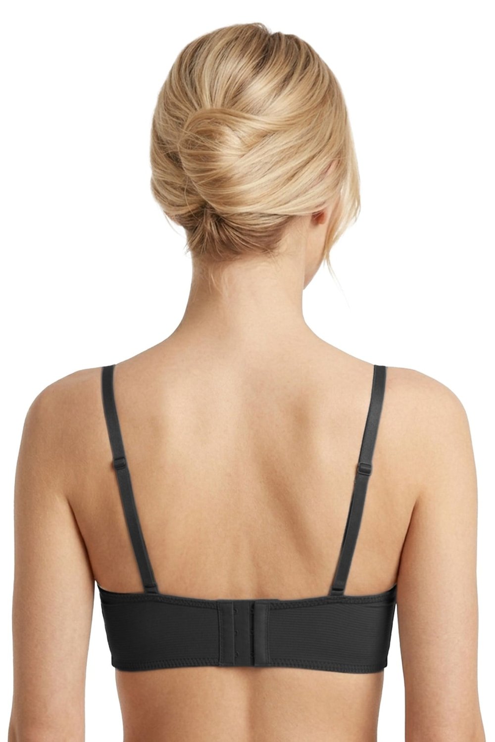 Seamless Bra - Renoa | Siyah Rib Dokulu Balensiz Doğal Form Straplez Kadın Sütyen