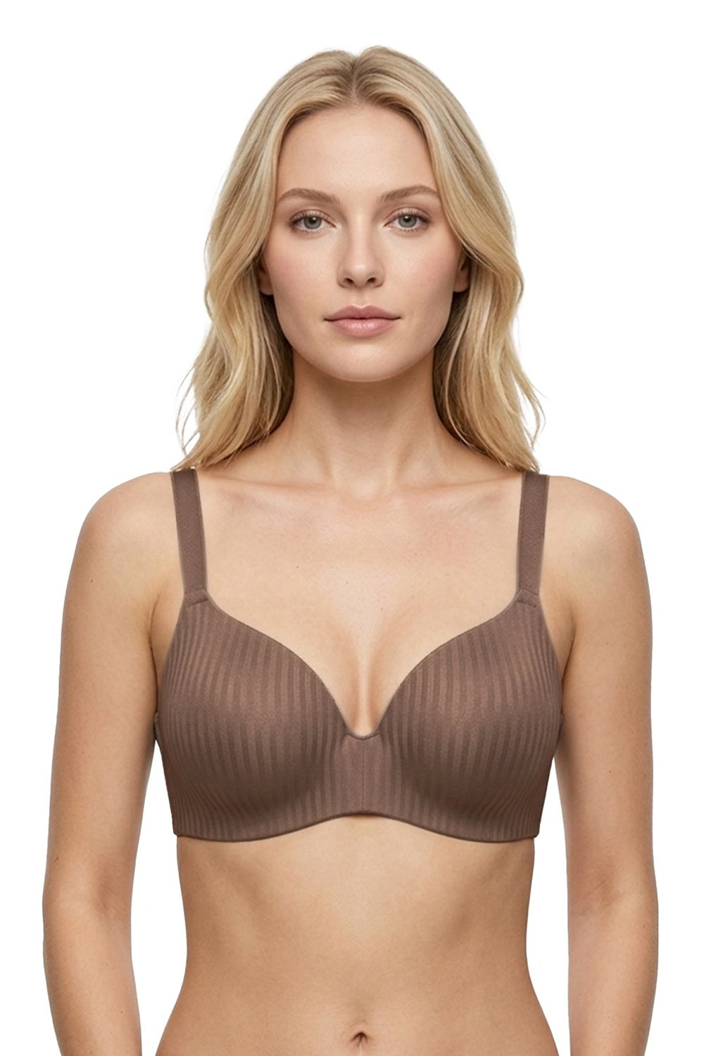 Seamless Bra - Rivelle | Mikro Çizgi Desenli Balensiz Günlük Kadın Sütyen 3lü Paket-2