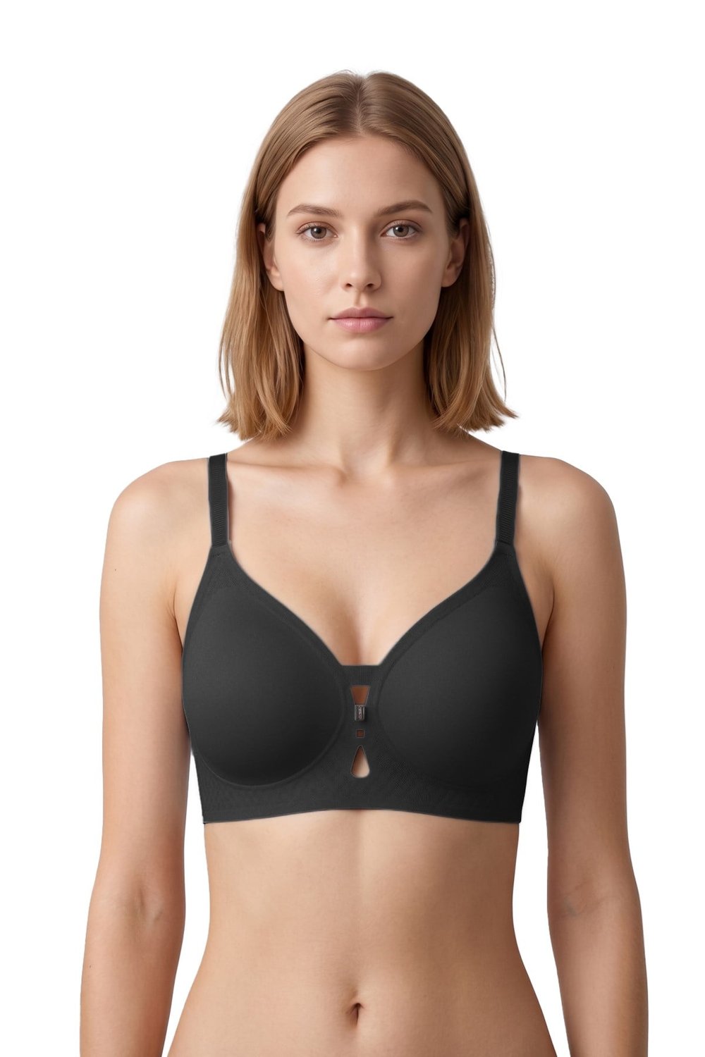 Seamless Bra - Elune | Lazer Kesim Balensiz Dekolte Taş Detaylı Dikişsiz Kadın Sütyen 3lü Paket-2