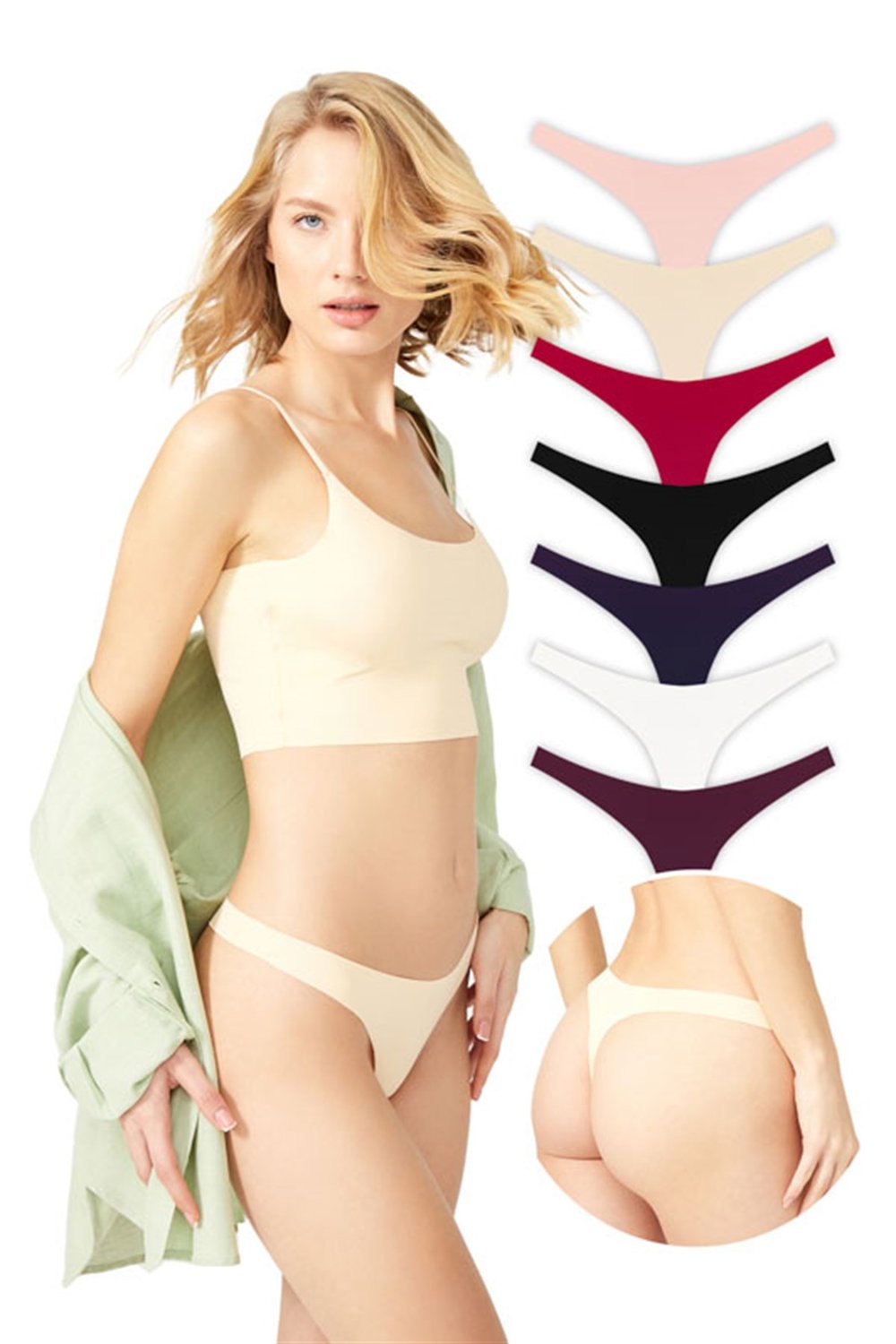 Basic Lazer Kesim Tanga Külot 7li Paket - 2