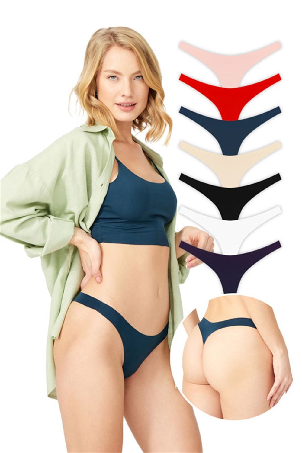 Basic Lazer Kesim Tanga Külot 7li Paket