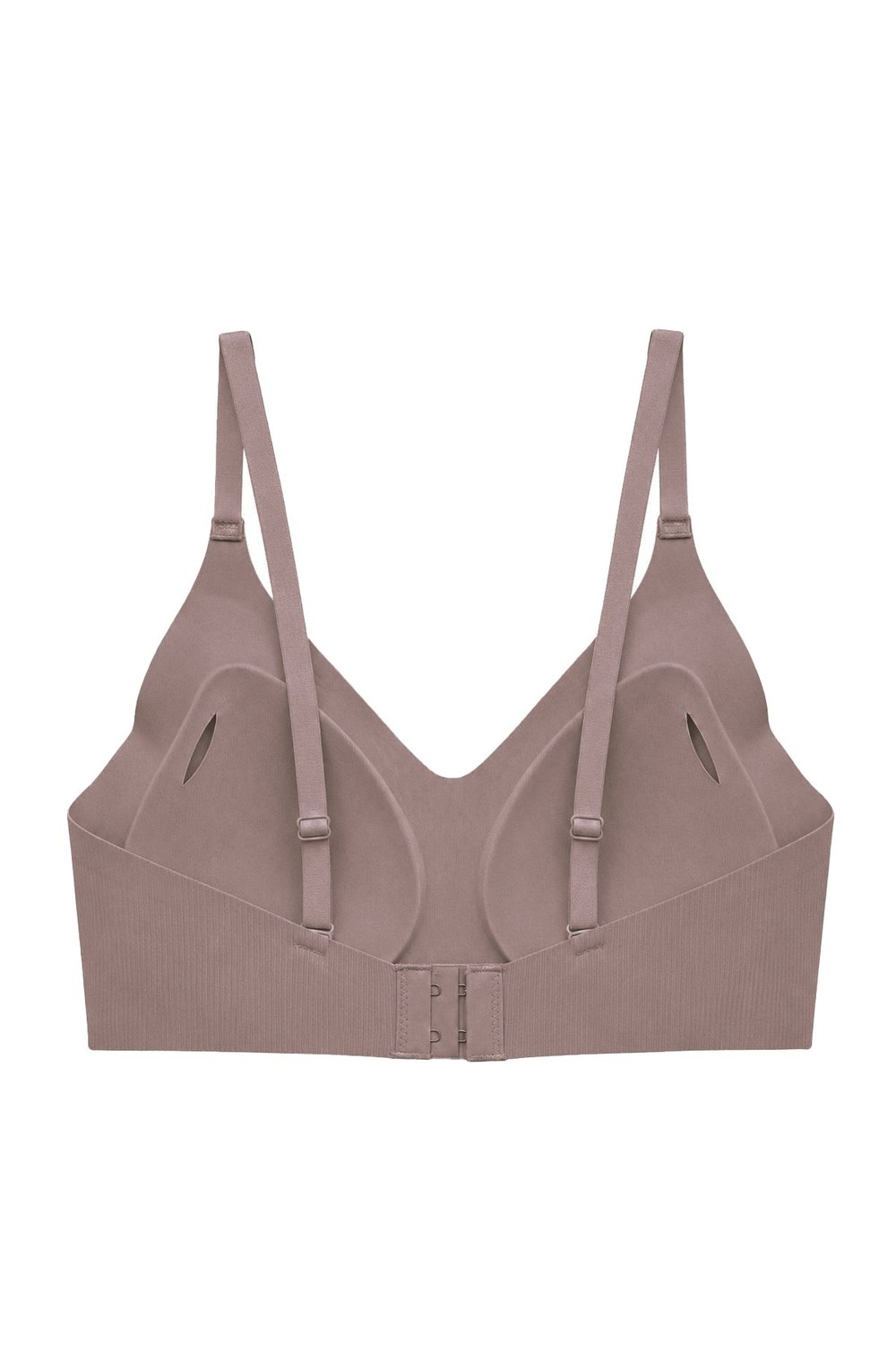 Seamless Bra - Elara | Kahverengi Lazer Kesim Balensiz İnce Fitil Dokulu Dikişsiz Kadın Sütyen