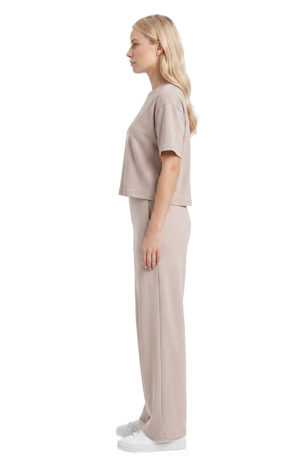 Premium - Sway Collection | Vizon Basic Yüksel Bel Modal Bol Paça Kadın Pantolon