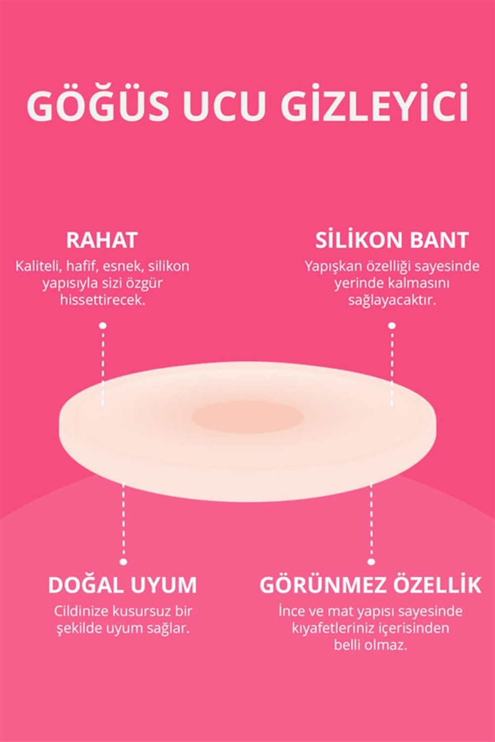 Silikon Göğüs Ucu Kapatıcı, Meme Ucu Kapatıcı 2li Paket