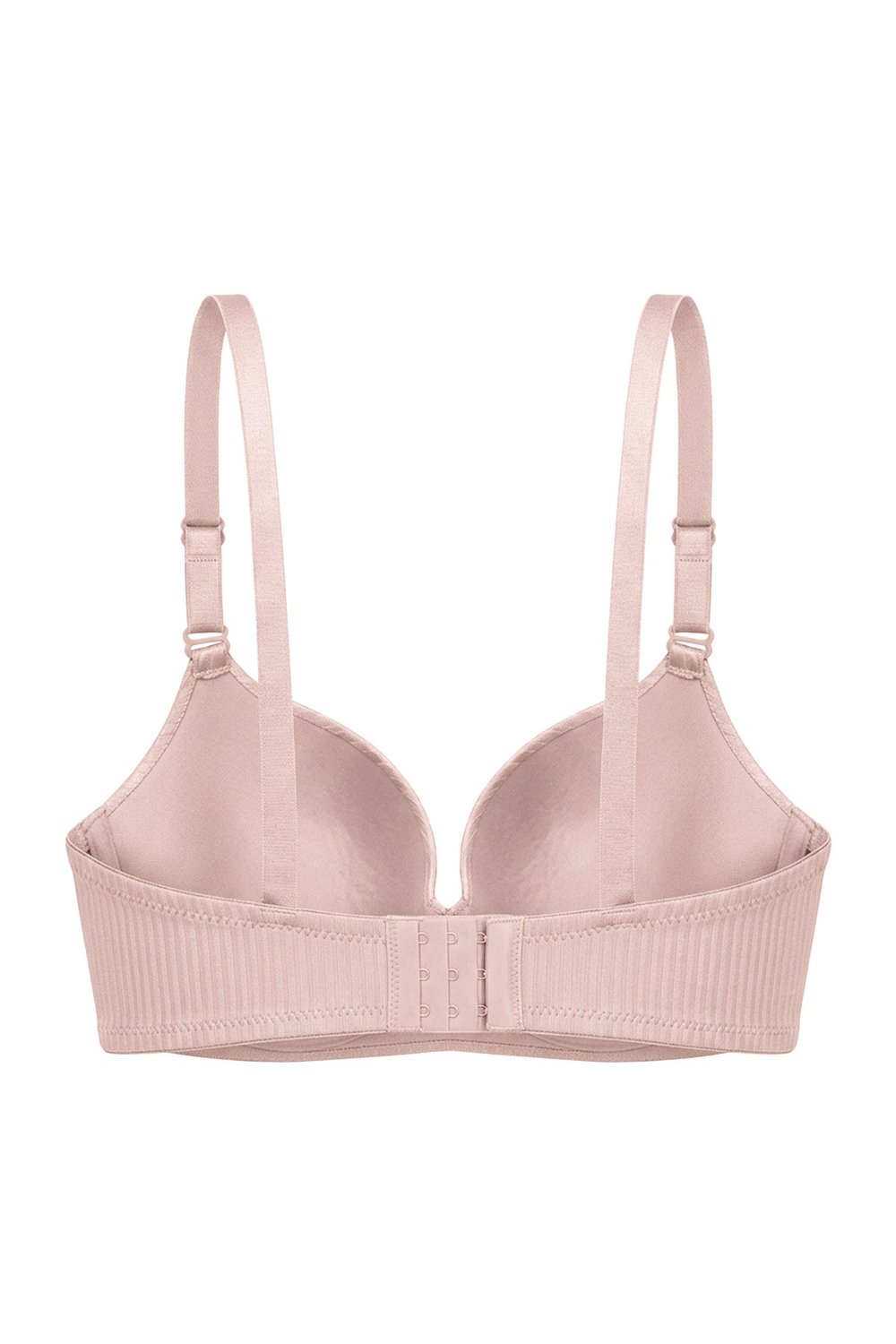 Seamless Bra - Rivelle | Pudra Mikro Çizgi Desenli Balensiz Günlük Kadın Sütyen
