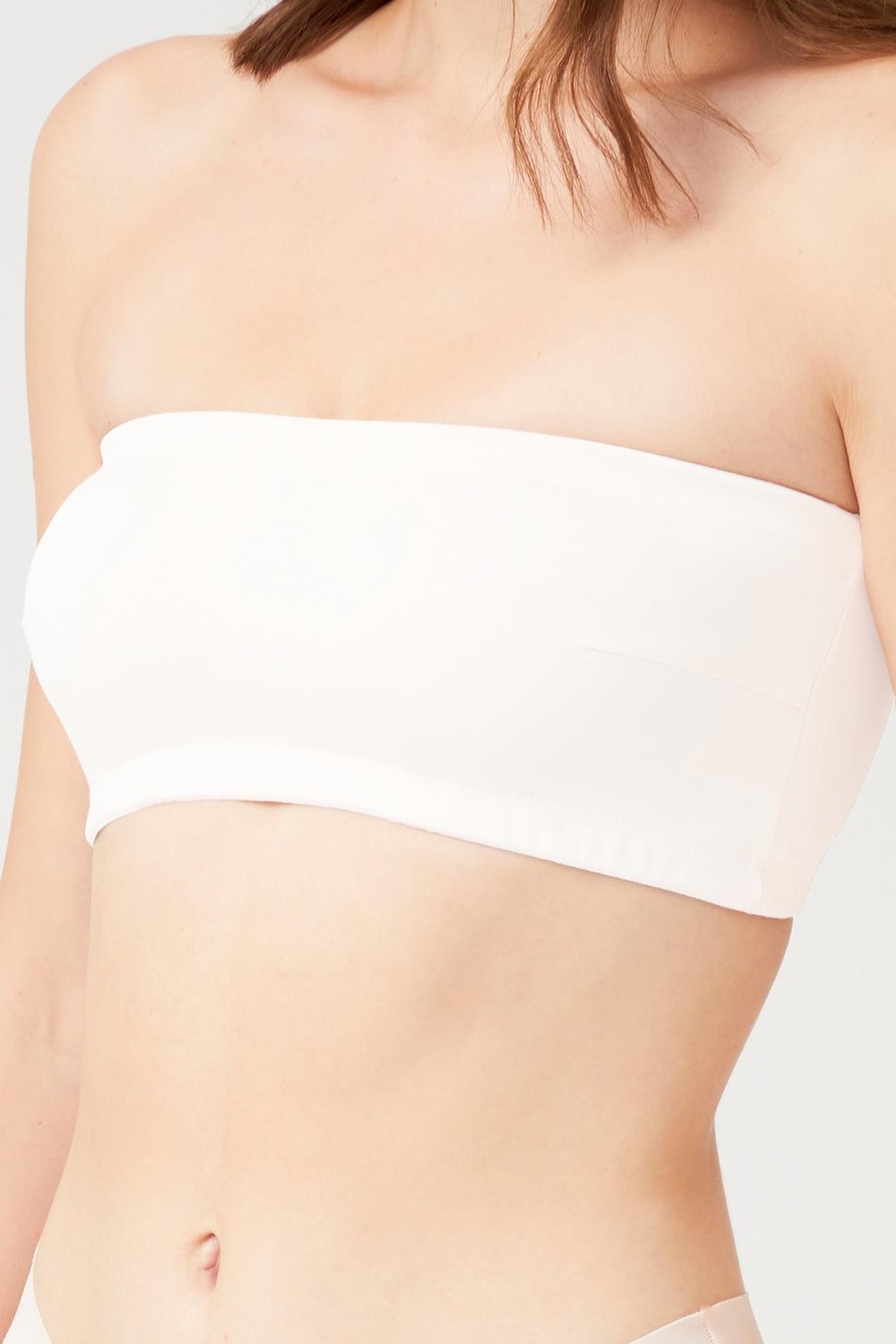 Krem Straplez Crop Top Büstiyer