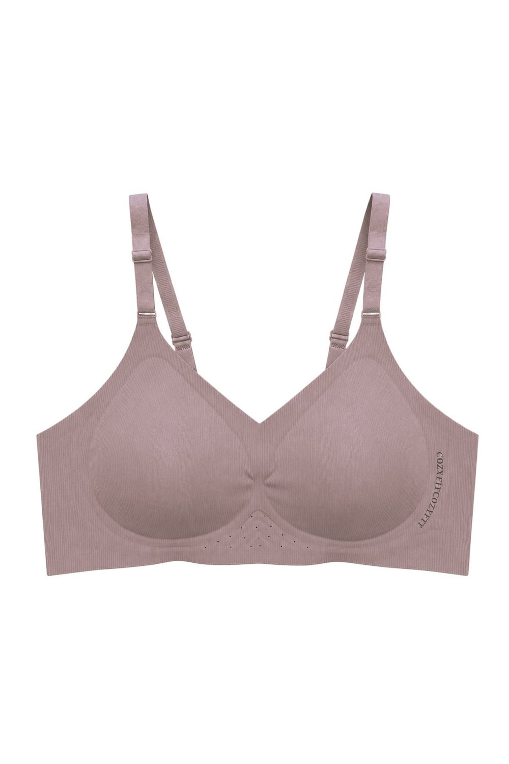 Seamless Bra - Alure | Kahverengi Lazer Kesim Balensiz Perfore Detaylı Dikişsiz Kadın Sütyen