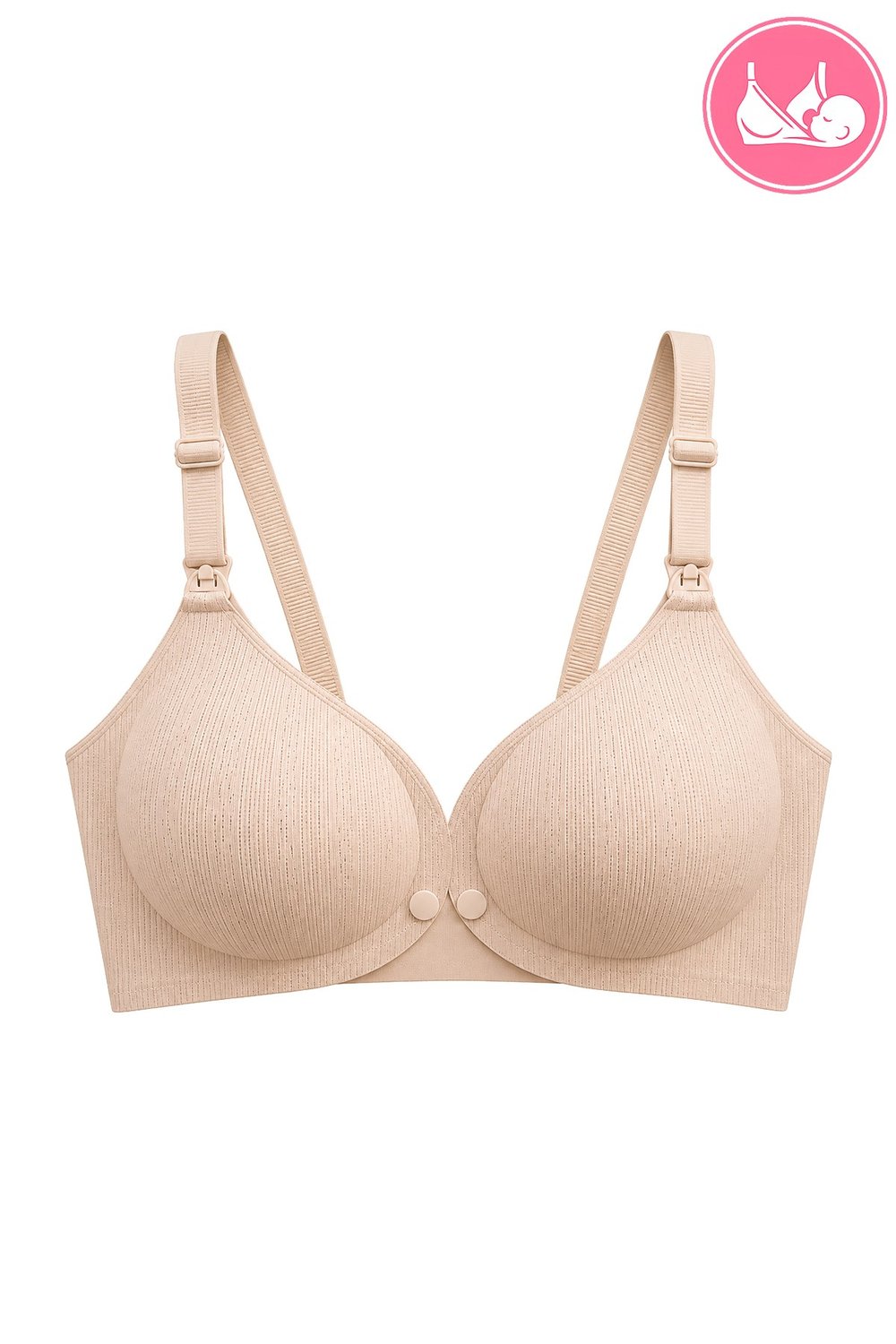 Seamless Bra - Mavelle | Ten Lazer Kesim Klipsli ve Çıtçıtlı Önü Açılabilir Emzirme Sütyeni