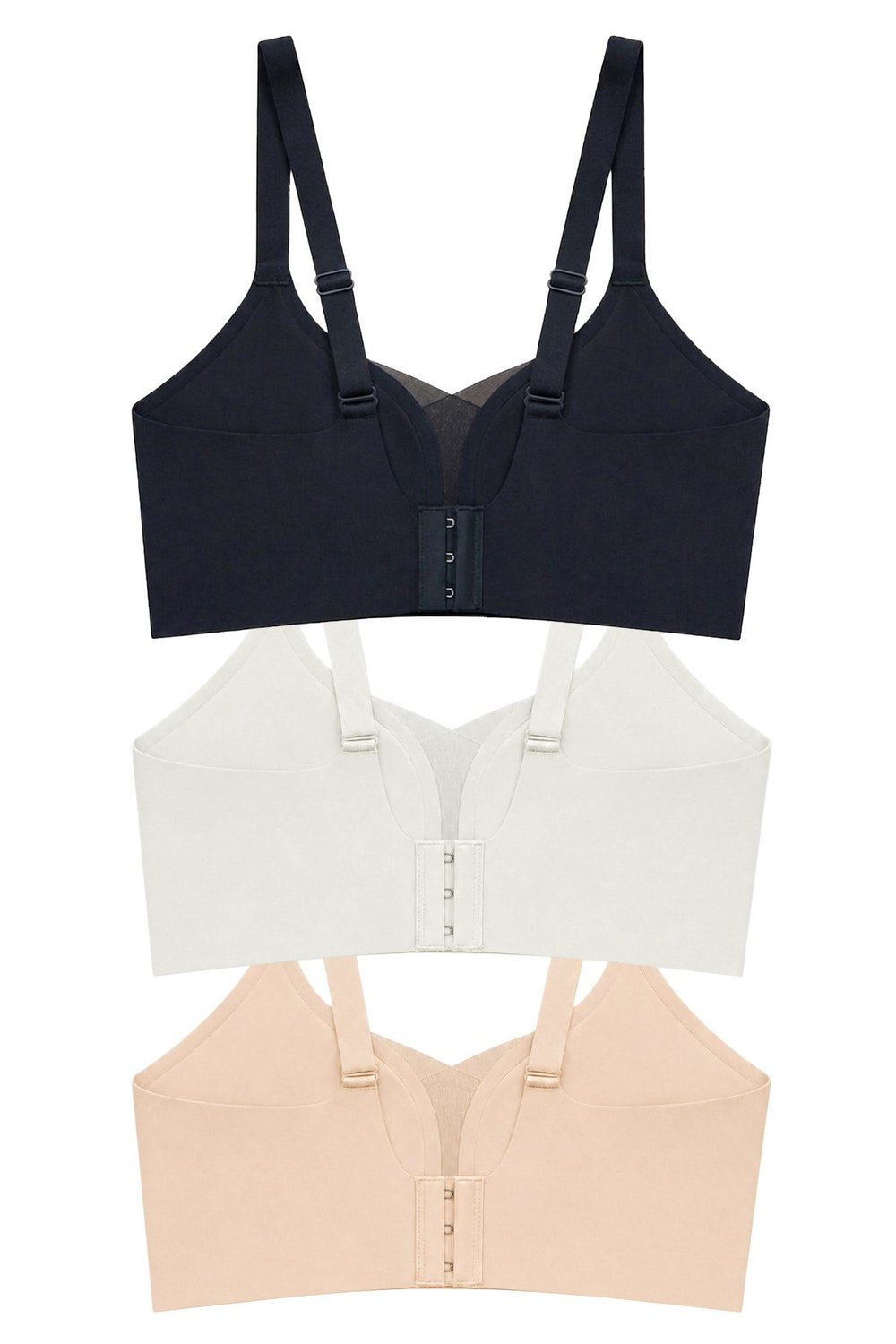 Seamless Bra - Nuvia | Lazer Kesim Klipsli Önden Açılabilir Dikişsiz Emzirme Sütyeni 3lü Paket