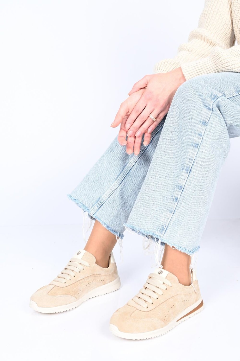 Bestello Bağcıklı Eva Taban Hakiki Deri Sneaker 338-7110 Kadın Ayakkabı338-7110_BEJ SUET_36Spor Ayakkabı & Sneaker