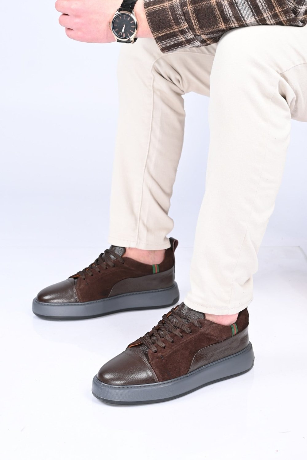 Bestello Bağcıklı Eva Taban Hakiki Deri Sneaker 174-22034 Erkek Ayakkabı174-22034_KAHVE_40Spor Ayakkabı & Sneaker