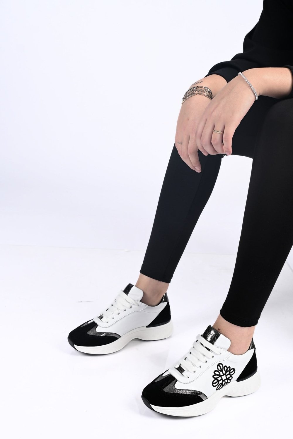 Bestello Bağcıklı Termo Taban Hakiki Deri Sneaker 338-7109 Kadın Ayakkabı338-7109_SIYAH-BEYA_36Spor Ayakkabı & Sneaker