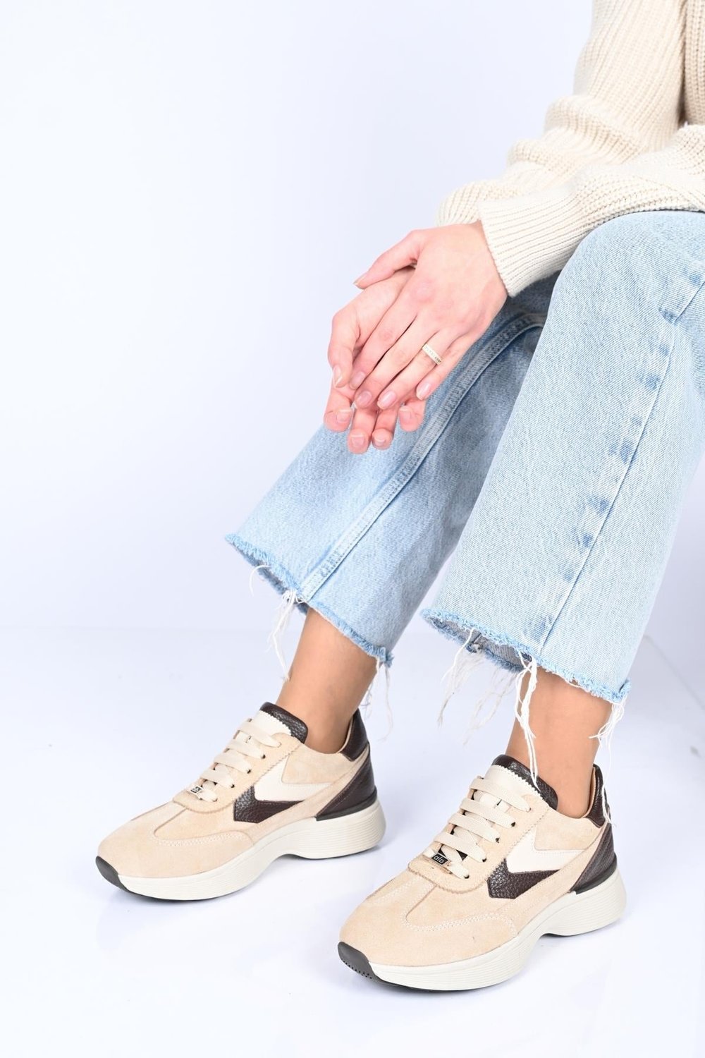 Bestello Bağcıklı Termo Taban Hakiki Deri Sneaker 338-7108 Kadın Ayakkabı338-7108_BEJ_36Spor Ayakkabı & Sneaker