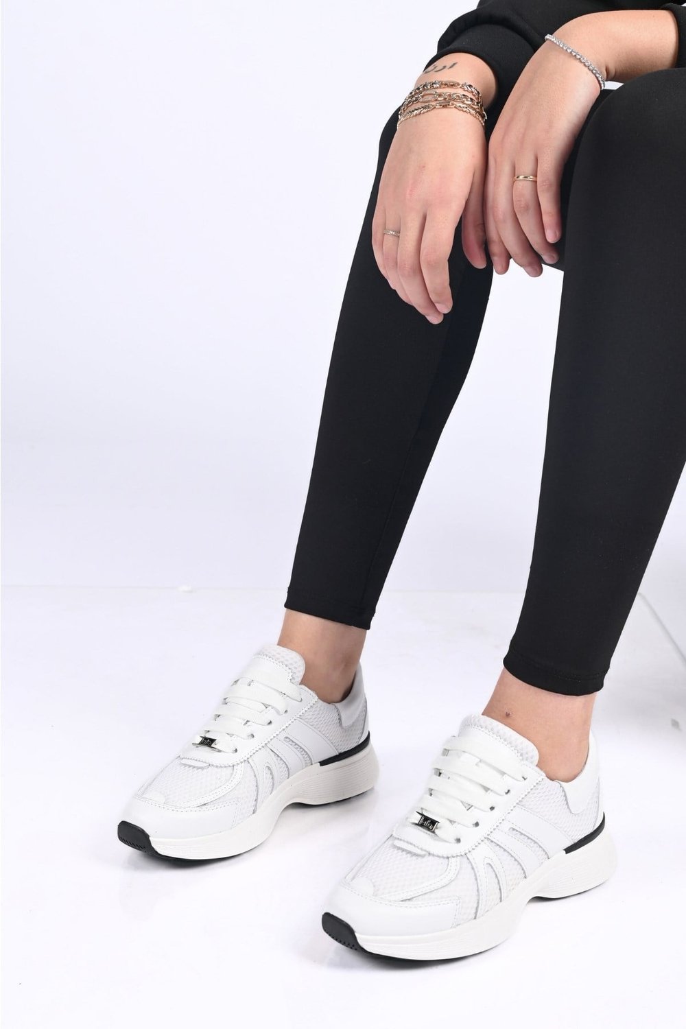 Bestello Bağcıklı Termo Taban Tekstil Hakiki Deri Sneaker 338-7106 Kadın Ayakkabı338-7106_BEYAZ_36Spor Ayakkabı & Sneaker