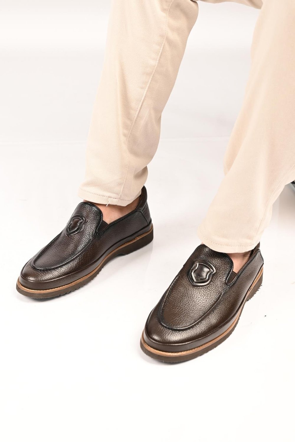 Bestello Bağcıksız Eva Taban Hakiki Deri Casual Ayakkabı 333-03 Erkek Ayakkabı333-03_KAHVE_39Casual Ayakkabı