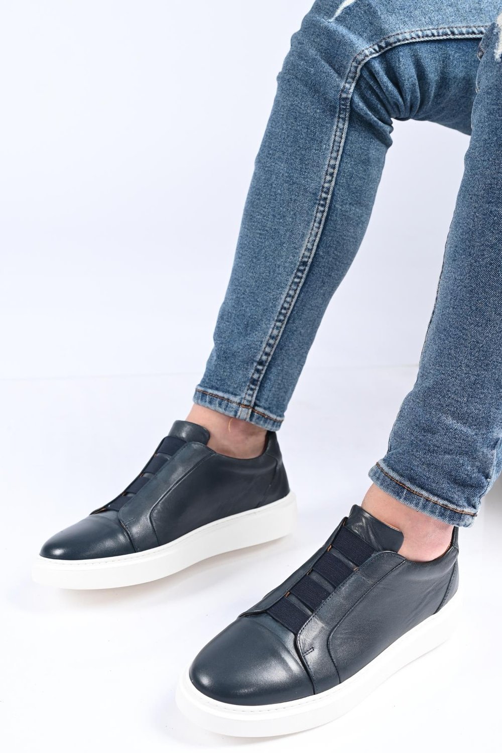 Bestello Bağcıksız Lastikli  Eva Taban Hakiki Deri Sneaker 174-24226 Erkek Ayakkabı174-24226_LACI_40Spor Ayakkabı & Sneaker