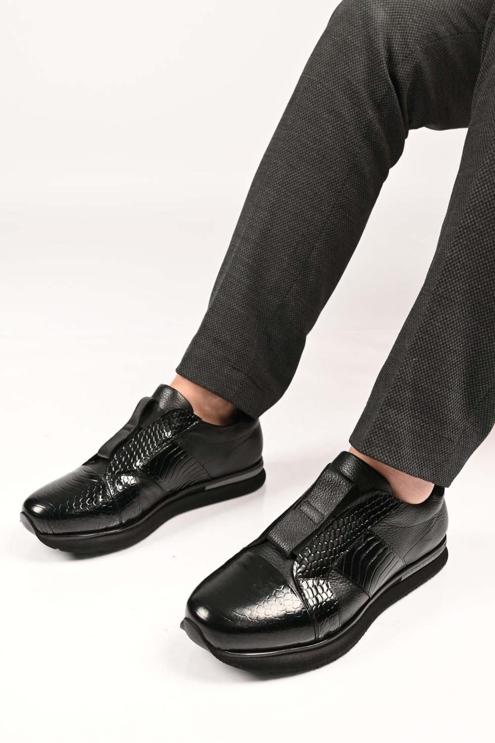 Bestello Bağcıksız Lastikli Eva Taban Hakiki Deri Sneaker 172-64300 Erkek Ayakkabı172-64300_SIYAH_39Spor Ayakkabı & Sneaker