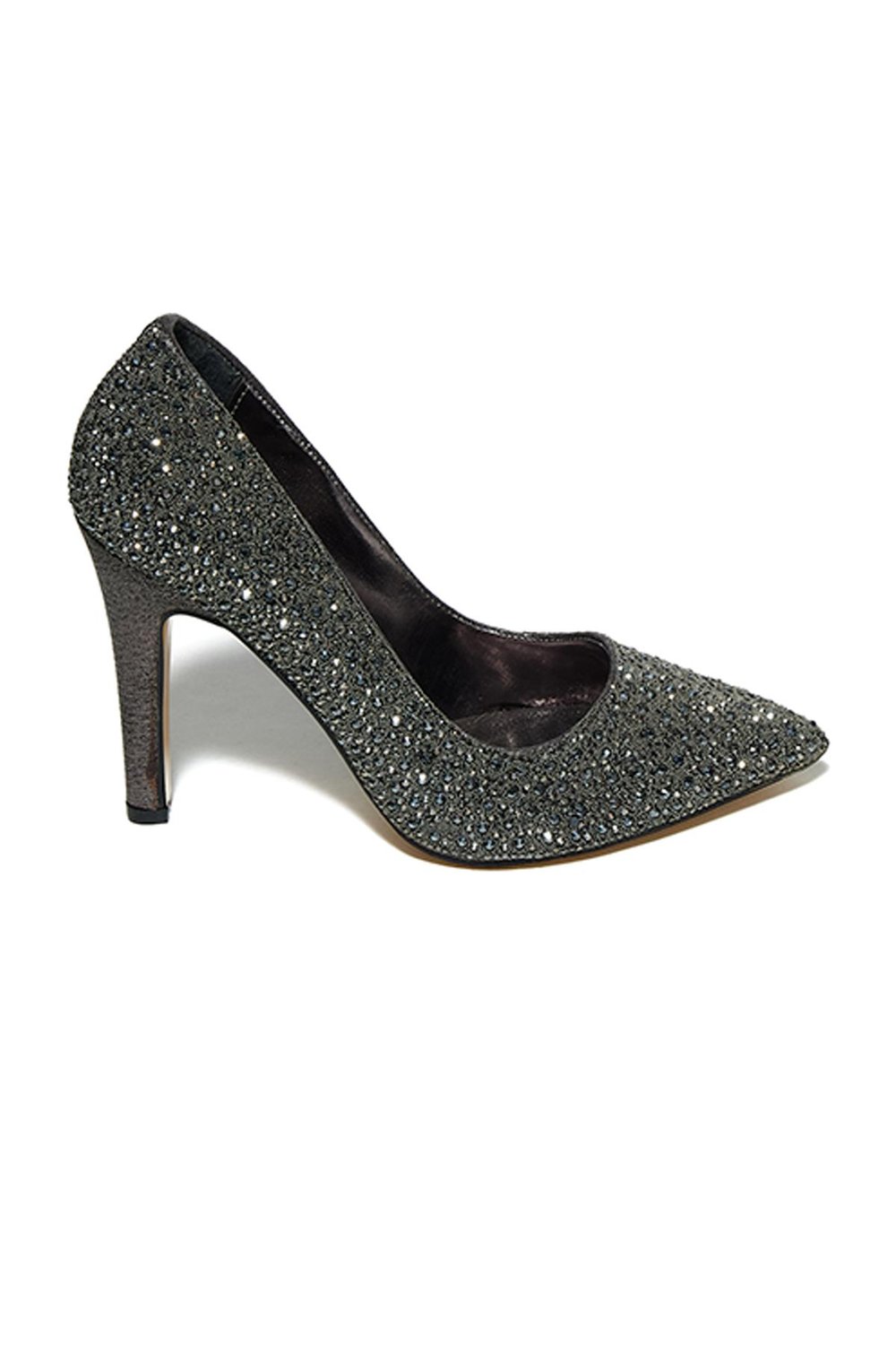 Bestello Taşlı Neolit Taban İnce Topuklu Ayakkabı 331-193 Kadın Ayakkabı331-193_PLATIN_36İnce Topuk