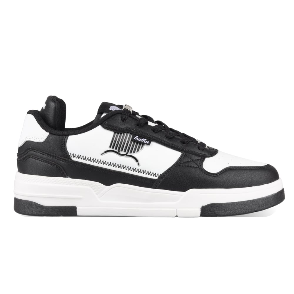 Bathu Journey Erkek Deri Sneaker - SIYAH BEYAZ