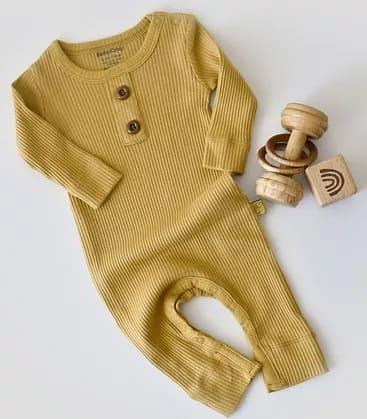 BabyCosy Organik Bebek Uzun Kollu Tulum, %50 Modal Kumaş - %50 Organik Pamuk, Bebek Ve Yenidoğan Serisi - Csym11413