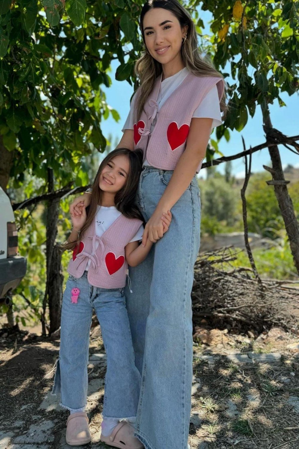 Miela Kids Kız Çocuk Kalpli Yelek