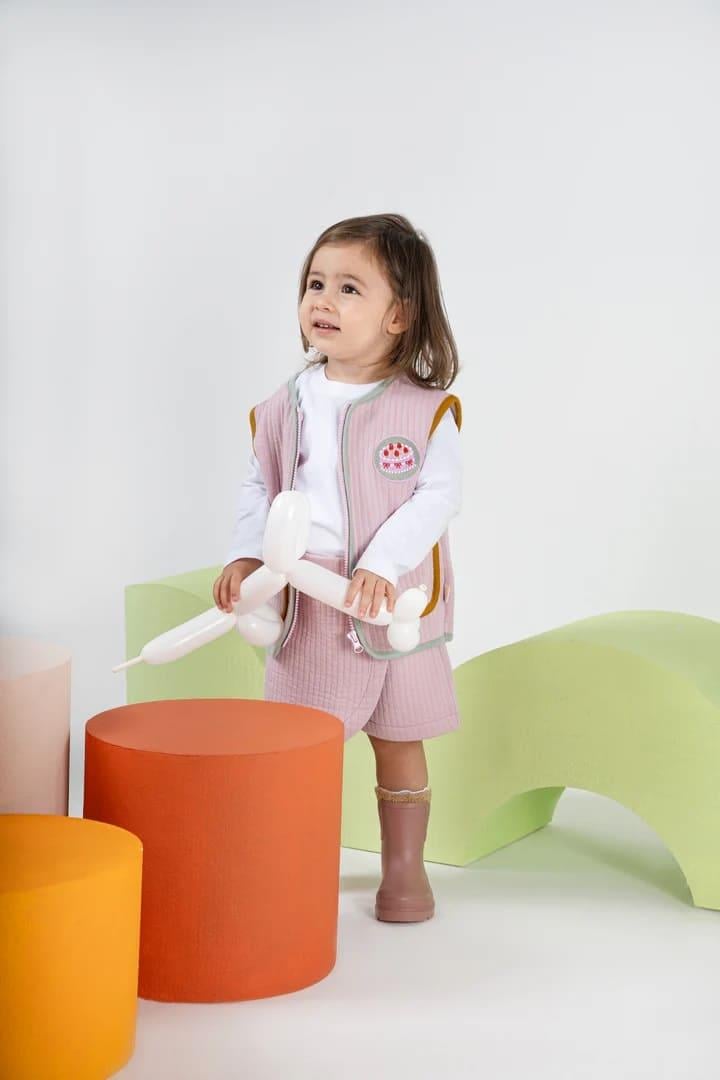 Miela Kids Kontrast Biyeli Kapitone Yelek 