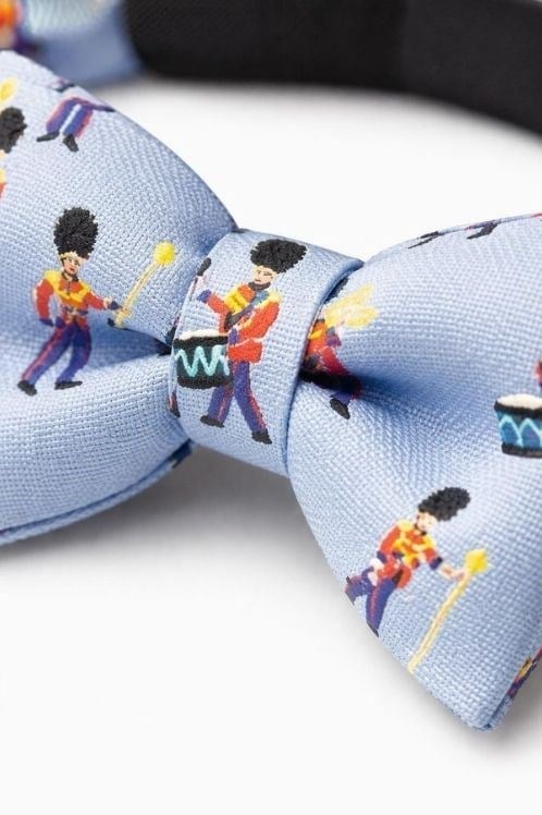 Lokum Kids Mavi Kurşun Asker (Bando) Desenli Bebek ve Çocuk Papyon