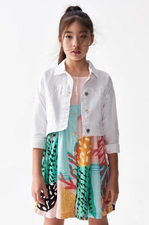 Nk Kids Çocuk Beyaz Denim Kot Ceket