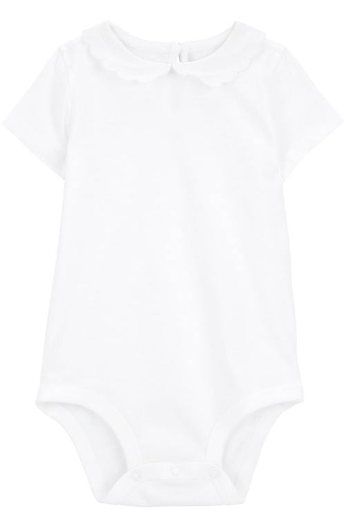 Oshkosh Bgosh Kız Bebek Fistolu Yakalı Body - Beyaz Jarse