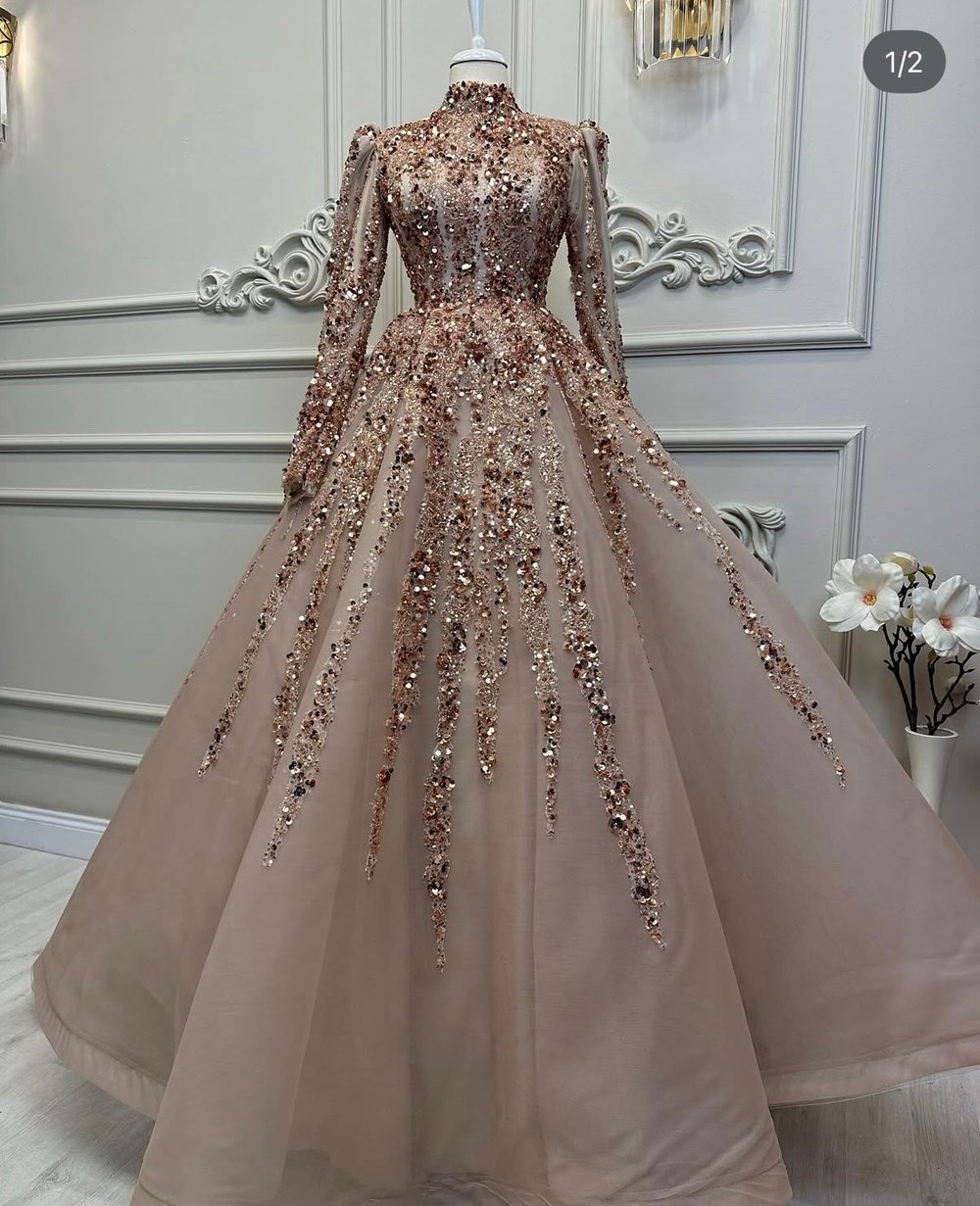 Haute Couture Abiye 42-46 beden arası uyumlu