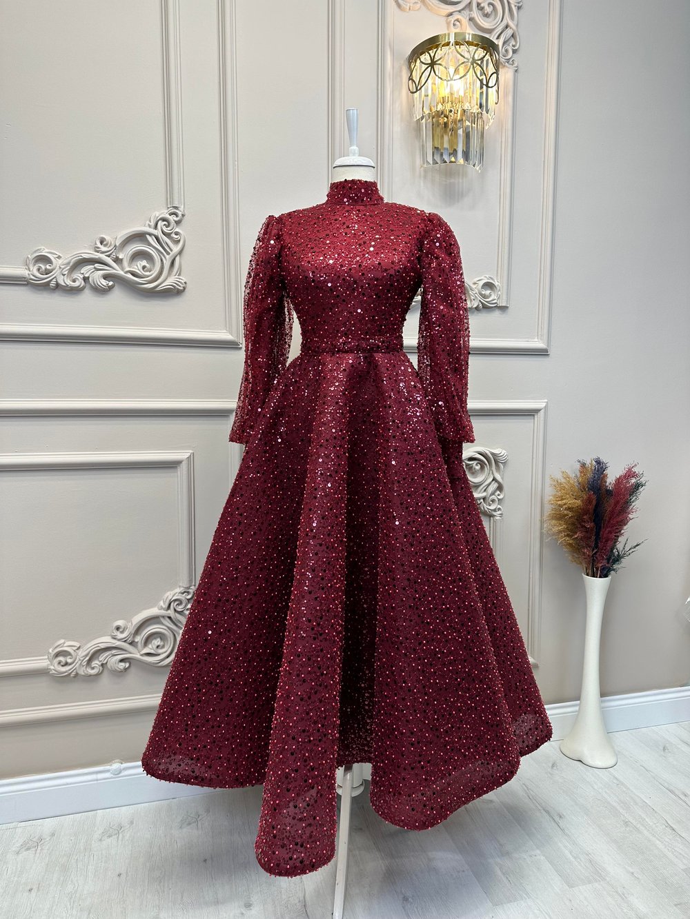 Haute Couture Dress Bordo