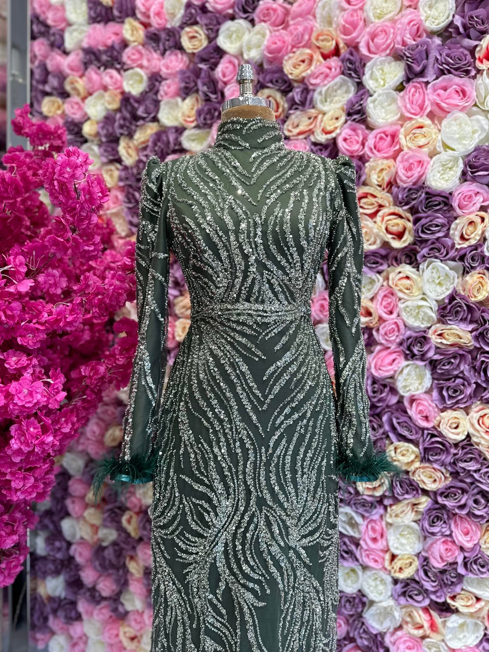 Haute Couture Dress Haki