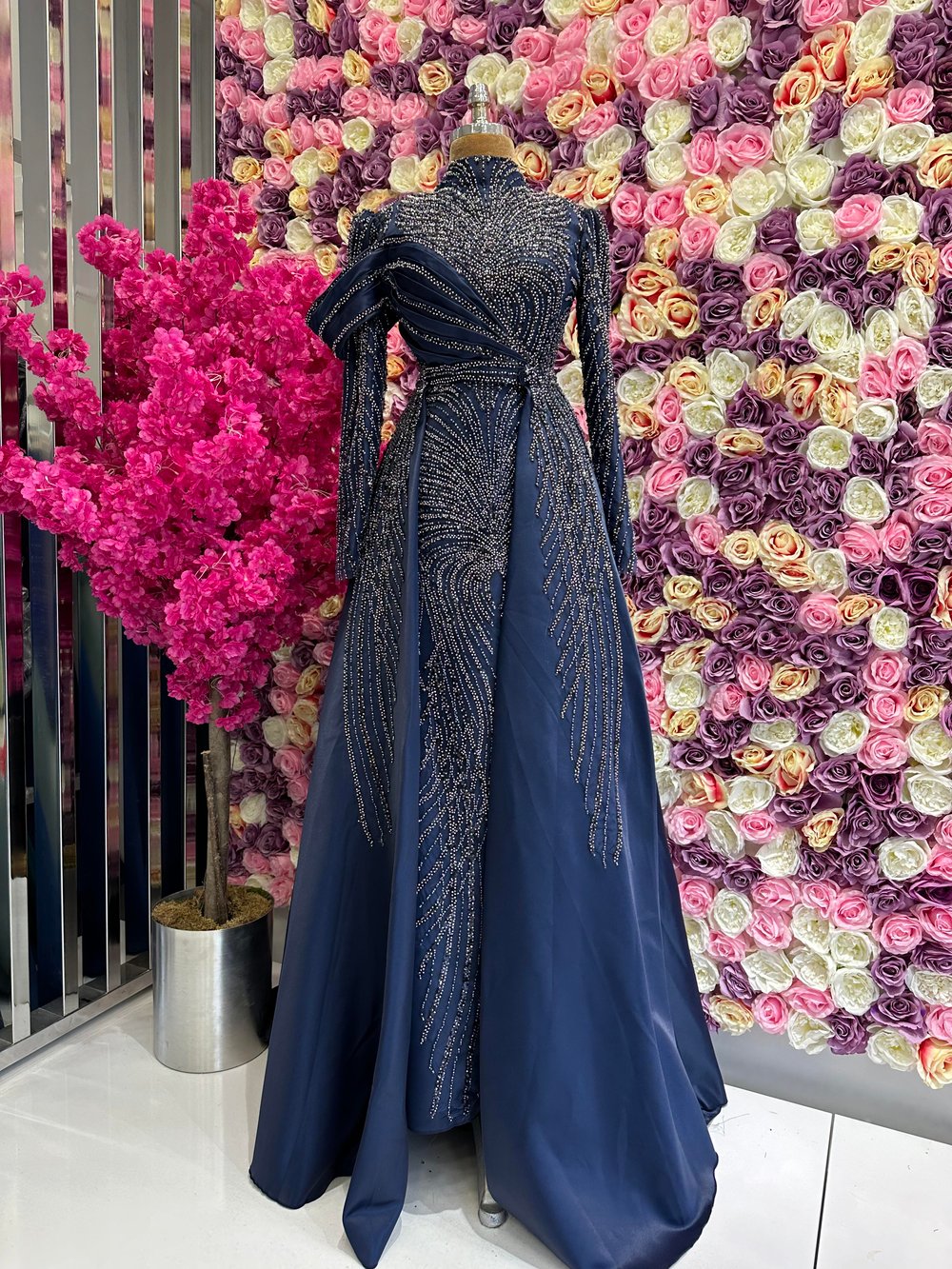 Haute Couture Dress Lacivert