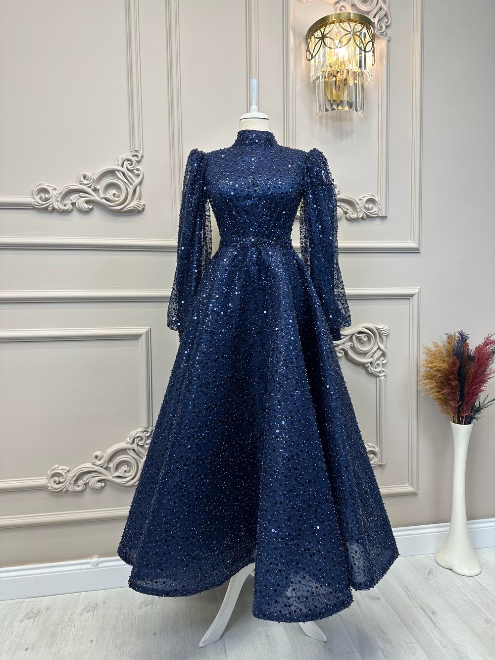 Haute Couture Dress Lacivert
