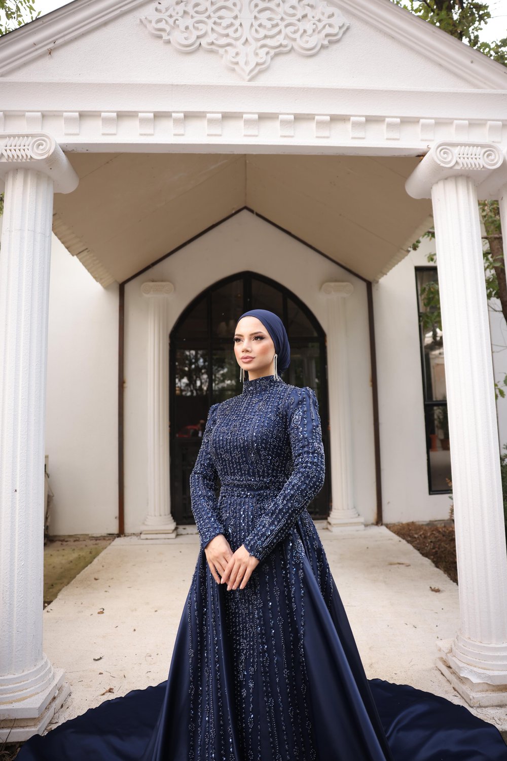 Haute Couture Dress Lacivert