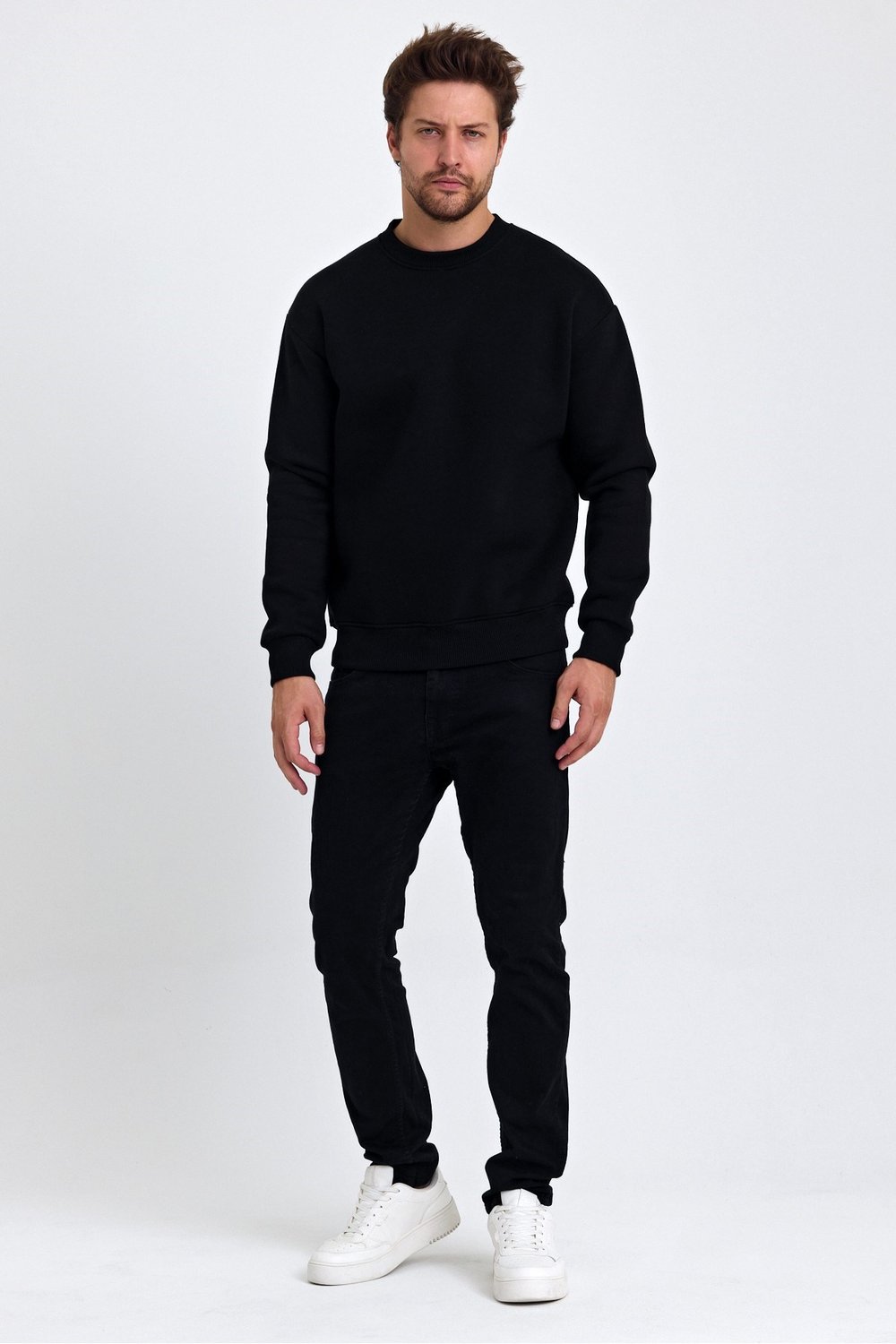 Tarz CoolSweatshirtYVRLKYSWT01R07-2Erkek Yumuşacık Kumaşlı Regular Fit Yuvarlak Yakalı Sweatshirt