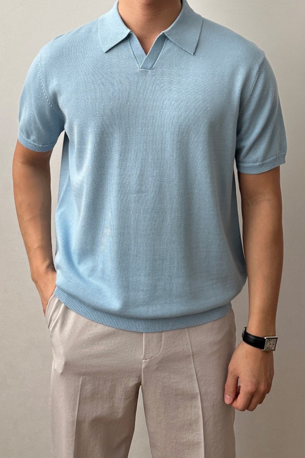 Tarz CoolT-shirtTRZ19176R01Erkek Patlı Kısa Kollu Polo Yaka Triko T-Shirt