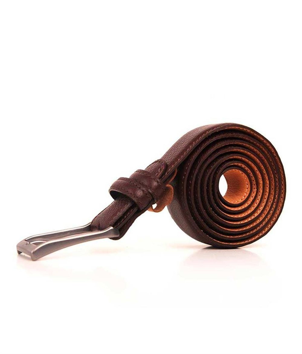 YDS NATUREL SPOR DERİ KEMER -KAHVERENGİ