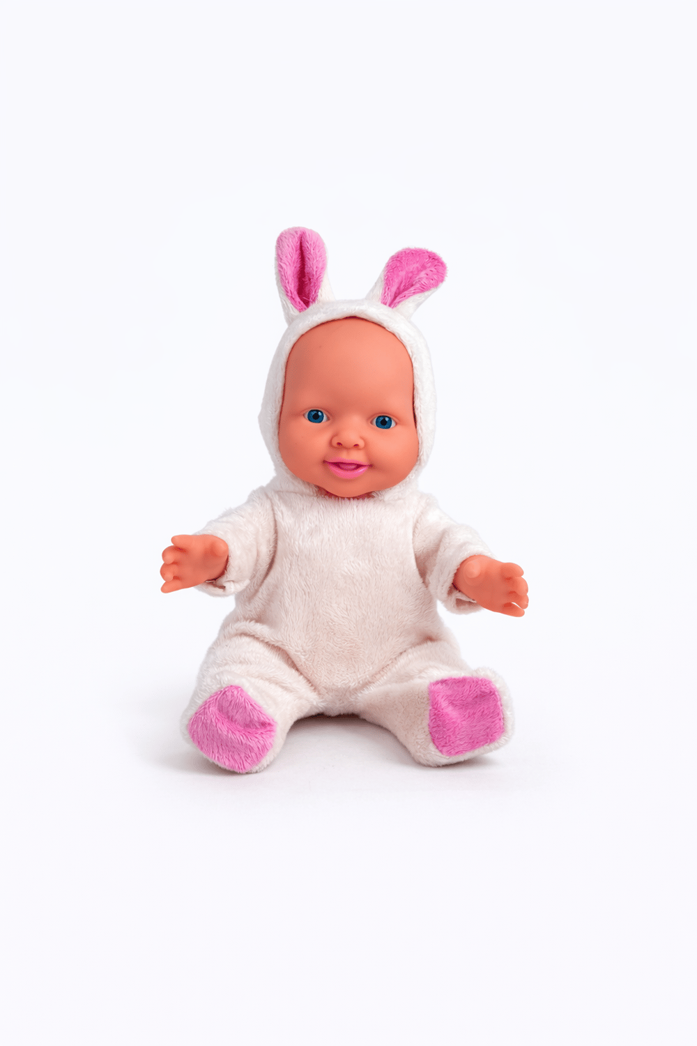Toyx Sevimli Tavşan Kostümlü Oyuncak Bebek – Beyaz, 3+ Yaş