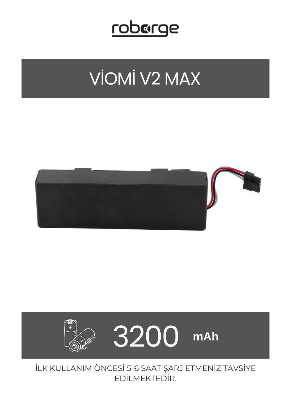Viomi V2 Max Robot Süpürge Uyumlu Batarya 3200 mAh - Muadil Ürün
